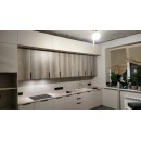 Прямая кухня в три яруса